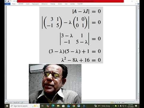 Eigenvalue, Eigenvector, Characteristic Equation, Non-Trivial Solution, Anthony Croft