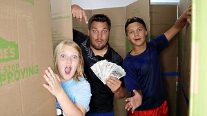 Box Fort Money Maze! We use our Box Fort Maze one last time before taking it down. The SOTY Family race through the box fort maze to find $100! Whoever can find the money the fastest in the Box Fort Maze wins! | Shot of the Yeagers
