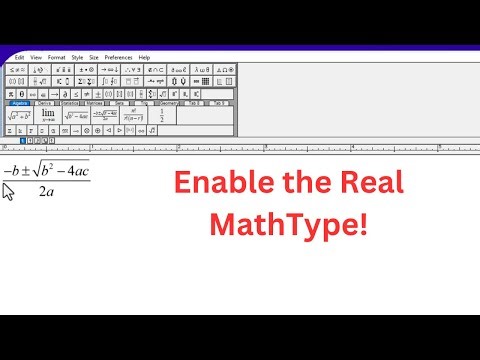 How to Enable the Real MathType