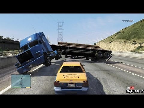 GTA 5 100 Tons Super Taxi Rampage #1 HD Grand Theft Auto 5
