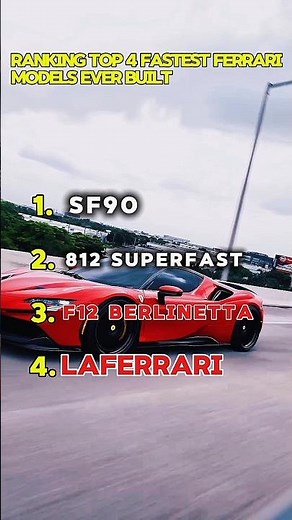 Ranking the fastest Ferrari models ever built 🤯