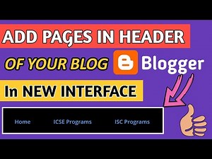 How to add pages in blog header in Blogger New Interface Update 2020 | 100% Working | Step-by-Step |