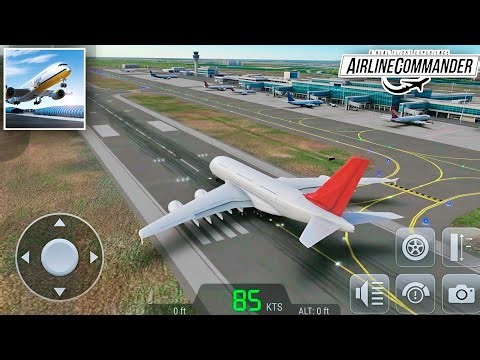 I FLY BIGGEST AIRPLANE IN AIRLINE COMMANDER 
