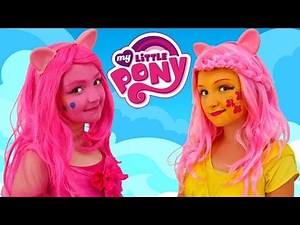 Kids Makeup My Little Pony Tutorial with Colours Paint. Super Elsa DRESS UP & Play with Doll