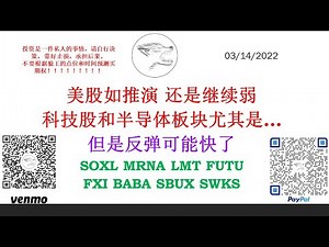 美股如推演 还是继续弱科技股和半导体板块尤其是…但是反弹可能快了 SOXL MRNA LMT FUTU FXI BABA SBUX SWKS
