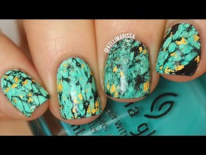 DIY Turquoise Nail Art Design Tutorial (Using Household Tools) || KELLI MARISSA