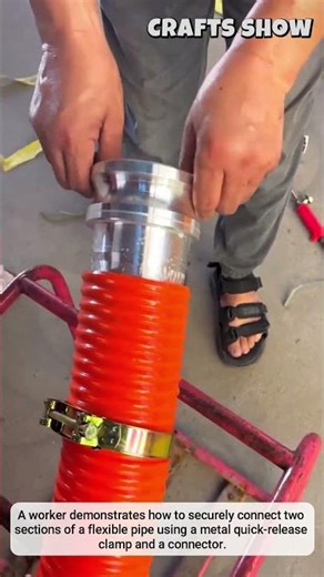 The process of connecting a flexible pipe with a clamp