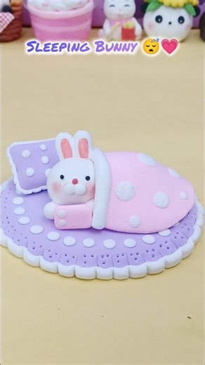 Kawaii Sleeping Bunny 🐰💤 | Cute Mini Clay Art | Easy DIY Clay Craft Idea