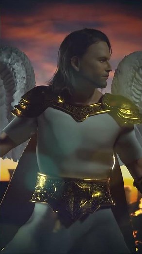 Angel With Sword 3D animation made in Blender