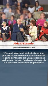 30 anni fa Marco Pannella andò in televisione da Alda D’Eusanio e le regalò un panetto di hashish in diretta. Un gesto clamoroso, pensato per forzare il dibattito pubblico e portare il tema delle droghe leggere fuori dalla retorica penale. A 30 anni di distanza Lanfranco Palazzolo ne parla con Alda D’Eusanio, giornalista e conduttrice televisiva, in un’intervista che ricostruisce quel momento televisivo e il contesto mediatico e politico in cui maturò. Alda D’Eusanio chiarisce che l’invito a Pan