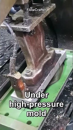 Making Shoe Soles with a Powerful Press #worker #process #shoe manufacturing #rubber molding