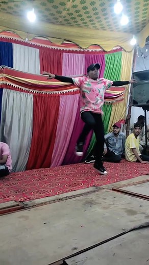 Dynamic Solo Dance Performance on Vibrant Stage