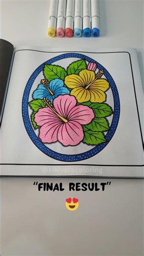 🌺✨ Hibiscus Flowers Coloring Page | Kiki Vera | Stress Relief Coloring Book #coloring #kikivera