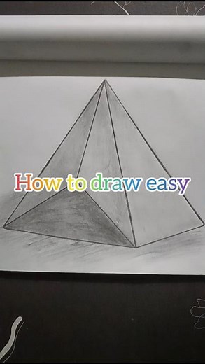 “Easy 3D Triangle Drawing 🔺 Step by Step ✏️” #drawing #3d #triangle