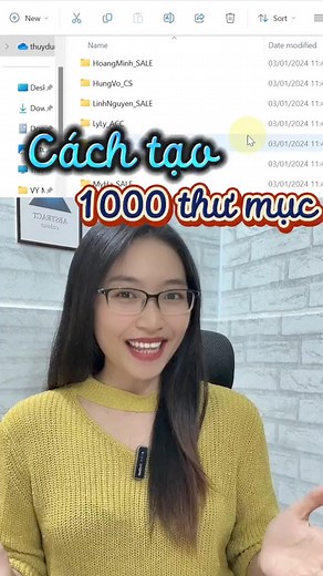Cách tạo nhanh 1000 thư mục cho từng nhân viên theo tên. Mua sách tặng ngay khóa học video hướng dẫn thực hành+ Bộ tài liệu làm việc, Sách word, excel, powerpoint giá 198k. Đặt tại đây nhé sếp ơi : https://daykemtinhocvungtau.com/sachtinhoc - Nguồn: thuydungle1809 | Tin học văn phòng vũng tàu | Facebook