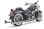 Chrome True Duals w/36 in. Long Fishtail Mufflers for Softail- 1S26E-36