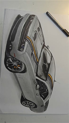 realistic car drawing #drawingtutorial #viralart #drawingguide #cardrawingeasy