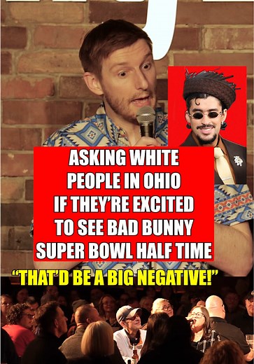 Proof white people hating on Bad Bunny for no good reason 😂 #fyp #standupcomedy #badbunny #superbowl