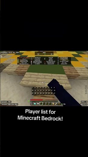 Did you know about the player list for Minecraft Bedrock? Use this feature with the Better Bedrock??