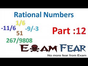 Examples: Finding rational numbers between 2 rational numbers (Part- 2) Video Lecture - Class 7