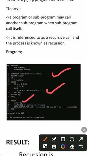 Recursion in PL/SQL 🔥 | DBMS Experiment-20 | PL/SQL Recursive Function Example | #dbms