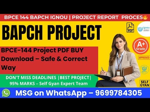 BPCE 144 Project PDF Download – Safe & Correct Way 🔥 IGNOU Students Must Watch