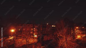 Timelapse of an old house, timelapse of a house from dawn to dusk, timelapse of a five-storey apartment building