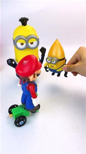 Unboxing Super Mario Stealing Car's Minions Toy fun ASMR Video #minions #mario