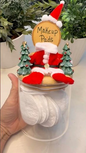 DIY Santa glasse jar with lid🎄Part 1🎄follow for more ⛄️Shop here for glass https://amzn.to/47sZHa3