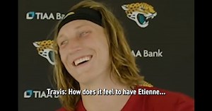 WATCH: Travis Etienne crashes Trevor Lawrence interview