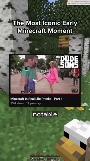 Anyone remember THIS Iconic Early Minecraft Moment?! #minecraft