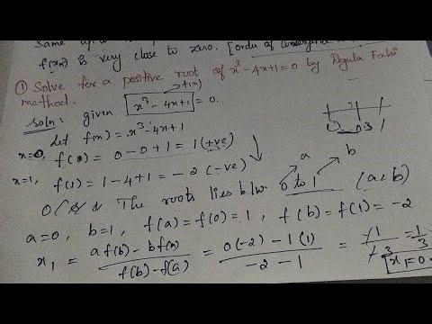 Regula falsi or regula false position problem 1 in engineering maths