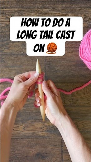 How to do a long tail cast on 🧶 #knittingtutorial #howtoknit #longtailcaston #knitting #knit