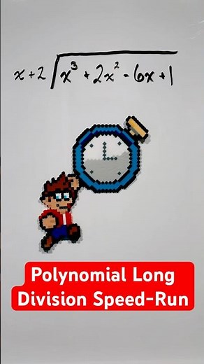 Polynomial Long Division, But Make It Fast #shorts