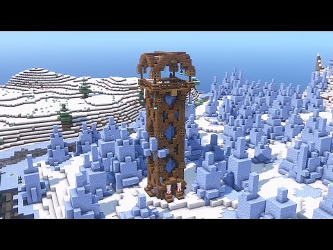 Minecraft | How to Build an Ice Spikes Watchtower Tutorial