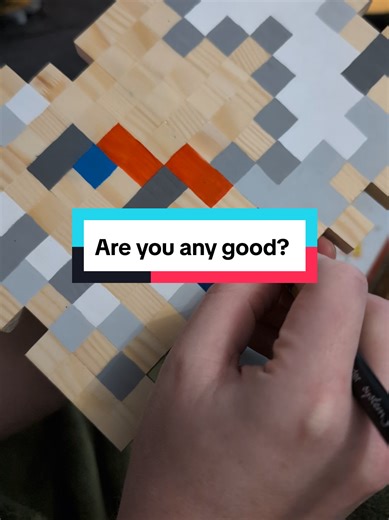 so you make wooden pixel art from games? are you any good at it? I'll let you decide #PixelArt #woodworking #pokemon #pokemoncommunity