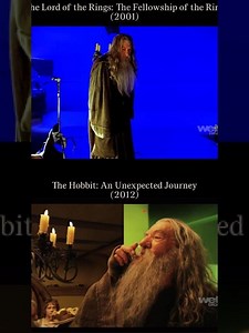 Gandalf In Bag End - 11 years apart VFX Behind the scenes