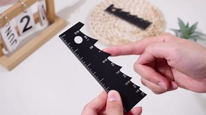 Dreyoo 2 Pcs Sheet Metal Scribe Tools with Clear 1/8"-7/16" Scale, Sheet Marker & Measuring Tool, Durable Steel Body for Precision Layout & Measuring