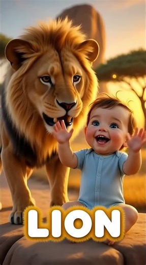 L is for Lion! 🦁 | Learn ABCs for Toddlers | 4K 3D Animation | OpticTots #Shorts