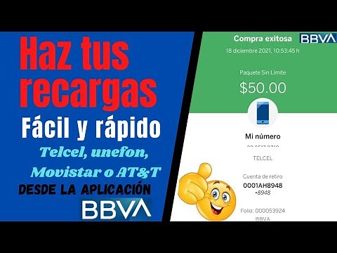 COMO RECARGAR SALDO DESDE LA APLICACION BBVA BANCOMER
