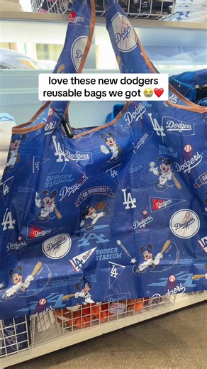 Dodgers Hello Kitty Foldable Reusable Bags — Cute & Compact