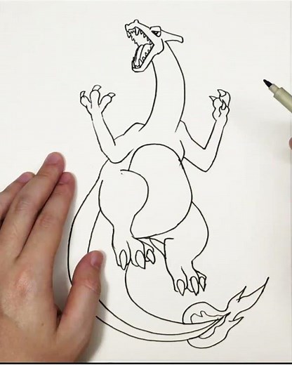 How to Draw Charizard Flying Step by Step Easy @ducdraw