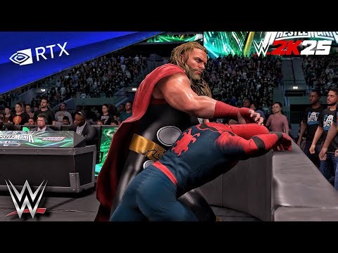 Thor Vs Spiderman - No Holds Barred Match At WWE Wrestlemania