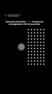 Quantum entanglement isn’t instant. Scientists have now measured its birth at 232 attoseconds — that’s a quintillionth of a second! This shows how particles can become linked almost instantly across space, revealing the mind-bending speed of the quantum world. Such studies help us understand quantum computing, teleportation, and the fundamental nature of reality. #QuantumPhysics #Entanglement #QuantumWorld #ScienceFacts #mindblown | QuantumXparadoxx