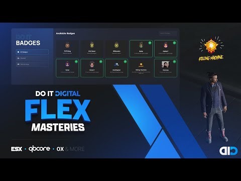 FiveM FlexMasteries Script | Player Titles, Mastery Badges & Quick Flex System