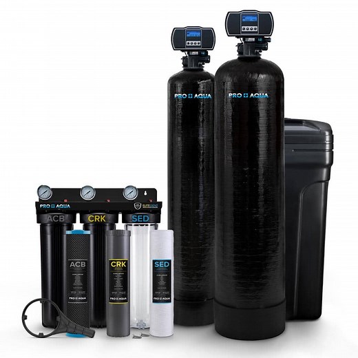 Reviews for PRO AQUA 5-stage Whole House Well Water Filtration and Softener Bundle - Filters and Reduces Iron, Odor, Sediment, and Hard Water | Pg 1 - The Home Depot