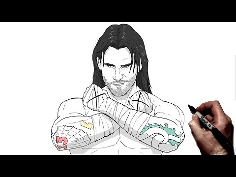 How To Draw CM Punk | Step By Step | WWE
