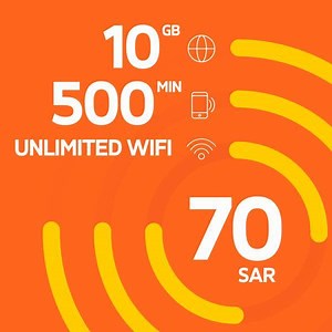 Get our 70 SAR SIM & enjoy 10GB, 500 national minutes & unlimited Wi-Fi | Jawwy