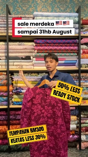 Jemput ke butik kami 😍kami buka 10:30 am - 6:00 pm tauu sis 🤗Jom datang dengan family kita tempah sedondon untuk Raya 2026 ✨Spesel Merdeka tempahan rm300 keatas less 20% ✨ mystery box untuk pembelian rm300 keatas✨ ✨Available for Walk in & Online PurchaseCan ship to🇲🇾🇸🇬(Malaysia, Singapore,)📌Butik Open: Selasa - Ahad❌ISNIN close⏰10.30am - 6.00pm📍waze : Butiklmarizaz#butiklmarizaz#butiklmarizazbandarputeribangi #tempahan#readystock | Butik L’Mari Zaz