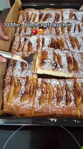 Blech-Apfelkuchen Rezept – schnelles 10‑Minuten‑Teigrezept
